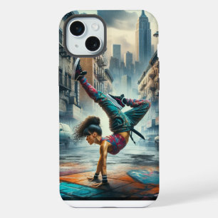 Weibliche Breakdancerin NYC – Urban B-Girl Art iPhone 15 Plus Hülle