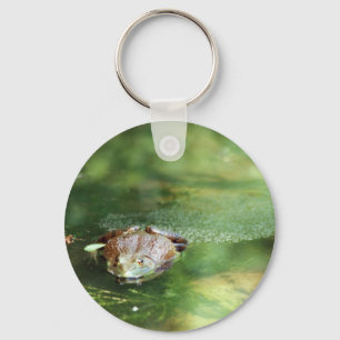 Weibliche Bullfrog Legeeier Schlüsselanhänger