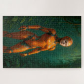 Weibliche Cyborg Jungle Sentinal Orange Armor Puzzle (Horizontal)
