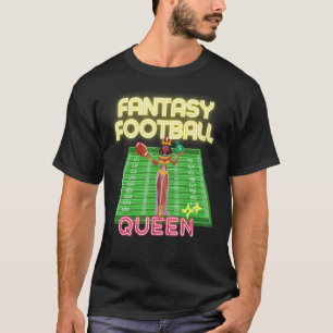 Weibliche Fantasy-Football-Königinnen-Ligameisteri T-Shirt