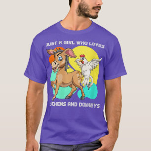 Weibliche Farm Tier nur ein Mädchen, das Chi Liebe T-Shirt