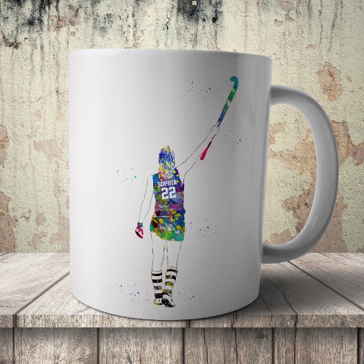 weibliche Feldhockeyspielerin Kaffeetasse