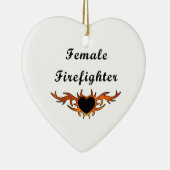 Weibliche Feuerwehrmann-Tätowierung Keramikornament (Rechts)