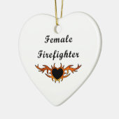 Weibliche Feuerwehrmann-Tätowierung Keramikornament (Links)