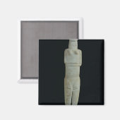 weibliche Figur aus Amorgos Magnet (Vorderseite/Rückseite)