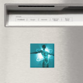 weibliche Figur mit einem Overlay eines atomaren S Magnet (In Situ (Geschirrspüler))