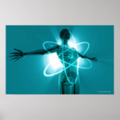 weibliche Figur mit einem Overlay eines atomaren S Poster (Vorne)