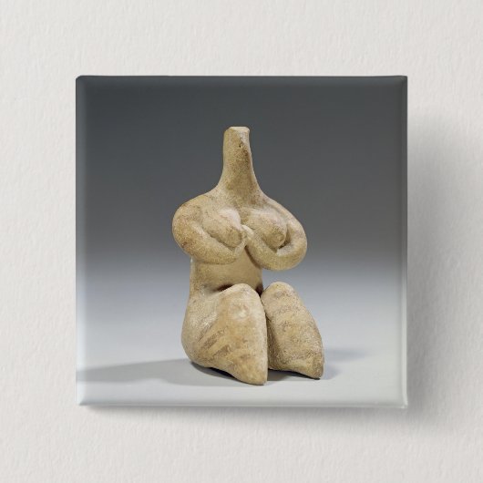 Weibliche Figürchen in der Halaf Art, c.4500 BC Button (Vorderseite)