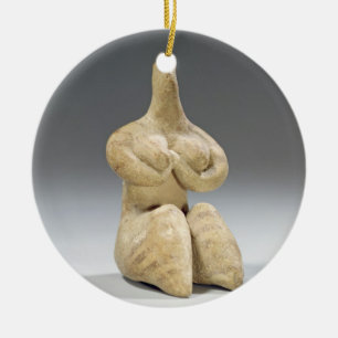 Weibliche Figürchen in der Halaf Art, c.4500 BC Keramikornament