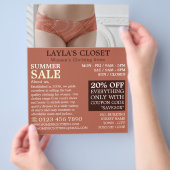 Weibliche Fingerabdrücke, Frauen-Kleidungsspeicher Flyer (Hand)