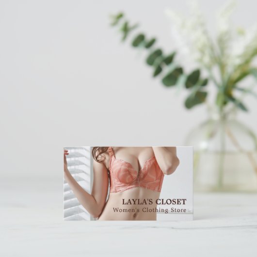 Weibliche Fingerabdrücke, Kleidergeschäft für Frau Visitenkarte (Stehend Vorderseite)