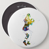 weibliche Flag-Football-Spielerin Button (Vorne & Hinten)