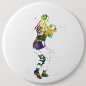 weibliche Flag-Football-Spielerin Button (Vorderseite)