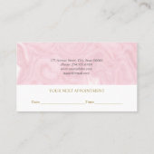 Weibliche folgende Verabredung des Terminkarte (Rückseite)