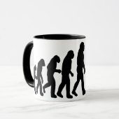 Weibliche Fotograf-Evolutions-Tasse Tasse (Vorderseite Links)