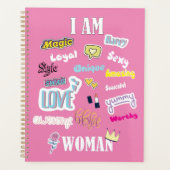Weibliche Frau Ich BIN FRAU positive Bejahungen Planer (Vorderseite)