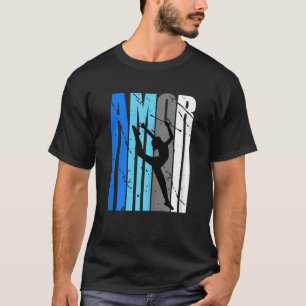 Weibliche Frauen Baton Twirling Blue Amor Quotes T-Shirt