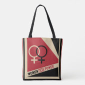 Weibliche Frauen sind Power-Schwarz Tasche (Rückseite)