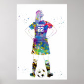 weibliche Fußballspielerin Poster (Vorne)