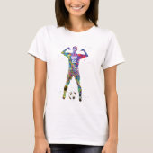 weibliche Fußballspielerin T-Shirt (Vorderseite)