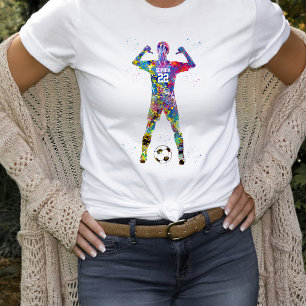 weibliche Fußballspielerin T-Shirt