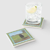 weibliche Galloway-Kuh, Steinuntersetzer (Seitenansicht)