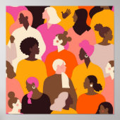 Weibliche Gesichter Poster (Vorne)