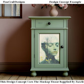 Weibliche Gesichter, Wildblumen Grasbäume CE4 Deco Seidenpapier