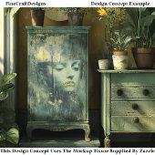 Weibliche Gesichter, Wildblumen Grasbäume CE4 Deco Seidenpapier