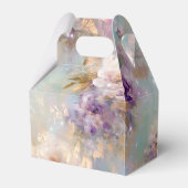 Weibliche goldene Lila weiße Blume Geschenkschachtel (Rückseite)