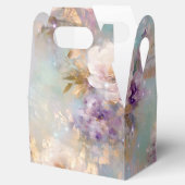 Weibliche goldene Lila weiße Blume Geschenkschachtel (Geöffnet)