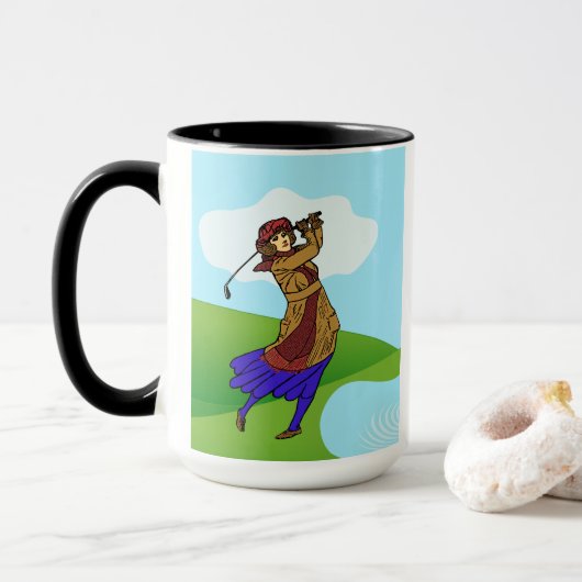 Weibliche Golfer: 1 Vorbereitung zum T-Shirt Off & Tasse (Mit Donut)