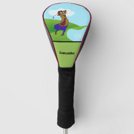 Weibliche Golfer, die über Wassergefahr fahren Golf Headcover