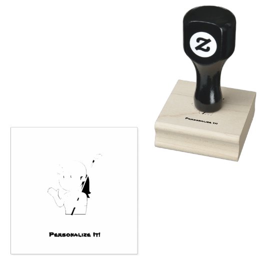 Weibliche Golfer Gummistempel (Stempel)