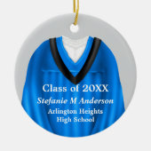 Weibliche Grad Gown Blue and Black Ornament (Vorne)