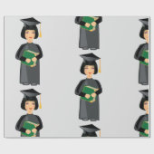 Weibliche Graduierung Geschenkpapier (Flach)