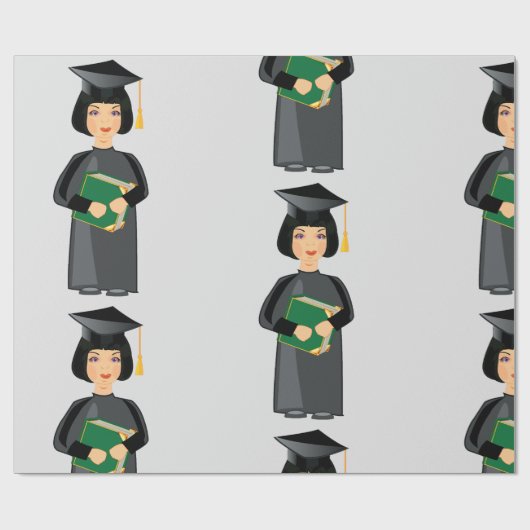 Weibliche Graduierung Geschenkpapier (Flach)