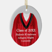 Weibliche Grand Gown Rot und Schwarz Ornament (Rechts)