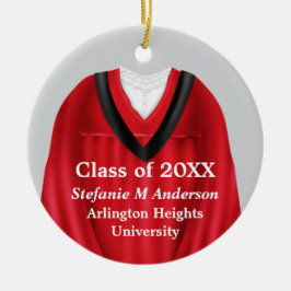 Weibliche Grand Gown Rot und Schwarz Ornament