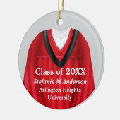 Weibliche Grand Gown Rot und Schwarz Ornament (Links)