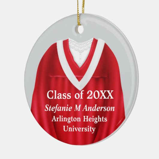 Weibliche Grand Gown Rot und Weiß Ornamente (Links)