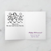 Weibliche große Sticklady Ruhestands-Karte Karte (Innenseite)