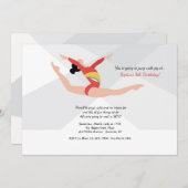 Weibliche Gymnast-Einladung Einladung (Vorne/Hinten)