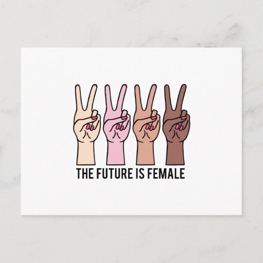 Weibliche Hände mit Friedenszeichen Postkarte (Vorderseite)