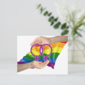 Weibliche Hände und Symbole Postkarte (Stehend Vorderseite)