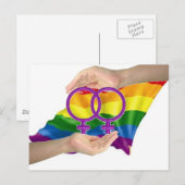 Weibliche Hände und Symbole Postkarte (Vorne/Hinten)