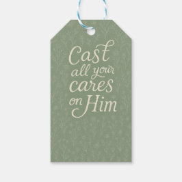 Weibliche handGezeichnet Typografie Wildblume Grün Geschenkanhänger