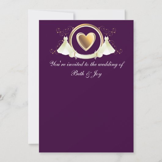 Weibliche Hochzeitseinladung Einladung (Vorderseite)