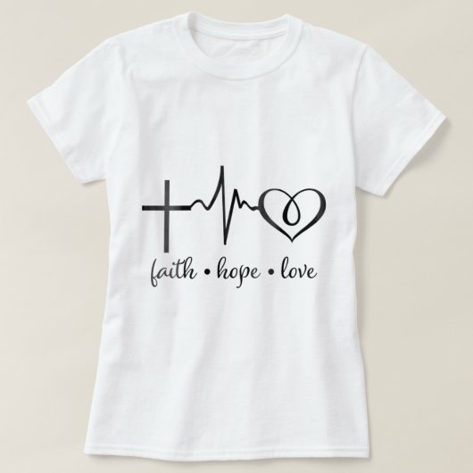 Weibliche Hoffnung und Liebe Christlich John 316 T-Shirt (Design vorne)