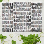 Weibliche holländische Häuser Amsterdam Muster Neu Geschirrtuch (Gefaltet)